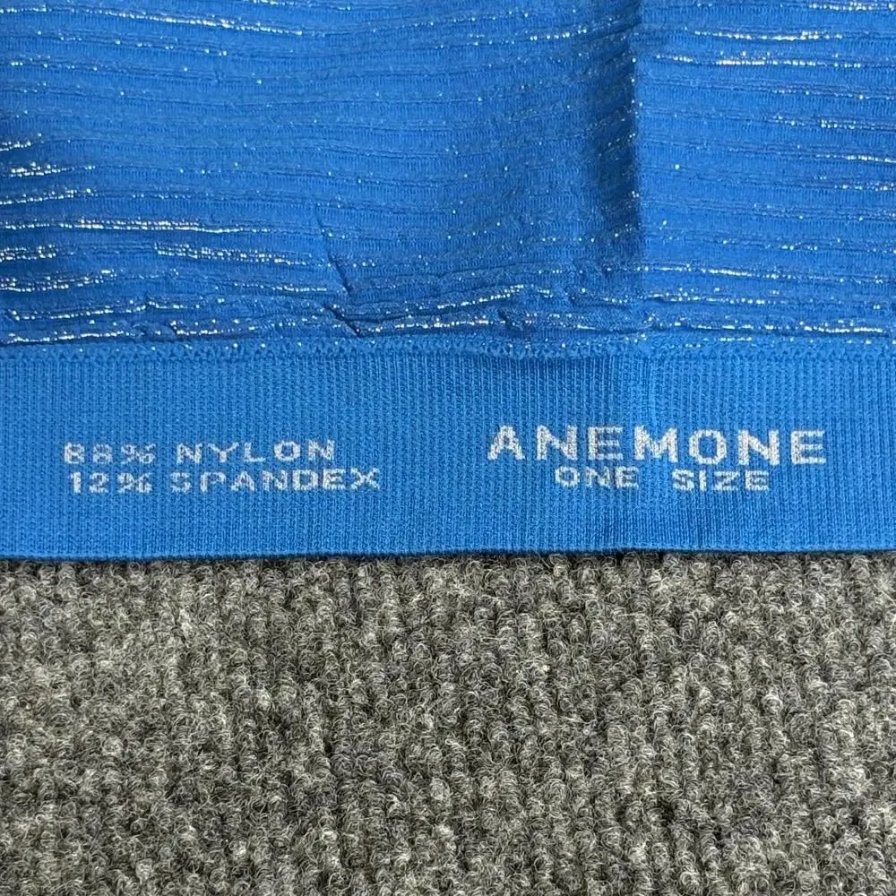 Anemone Bra Womens One Size Blue Glitter Bralette Seamless Adjustable Straps New